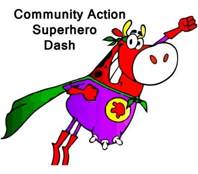 2016 Community Action Superhero Dash 10K, 5K, 1K Logo