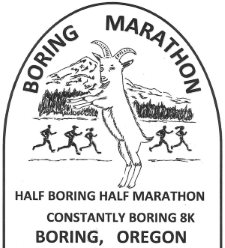 2016 Boring Marathon, Half Boring Half Marathon, Constantly Boring 8K Logo