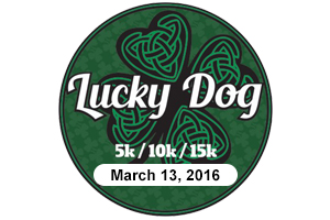 2016 Lucky Dog 5K, 10K, 15K Team Relay Logo