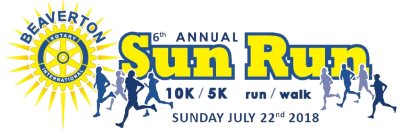 2018 Beaverton Sun Run 10K 5K Logo