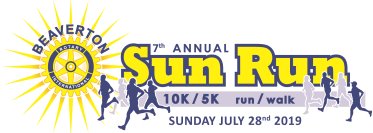 2019 Beaverton Sun Run 10K 5K Logo